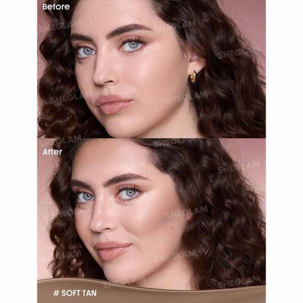 کانتور استیکی دو کاره شیگلم Sheglam مدل Buttery Buff Contour & Bronzer Stick رنگ Soft Tan - Image 2