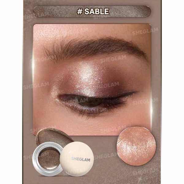 سایه چشم شاین دار شیگلم Sheglam مدل Starstruck Cream Eyeshadow Pot رنگ Sable - Image 2