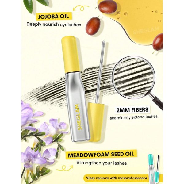ریمل بلند کننده و جدا کننده قوی فرچه آهنی Lashlighter Iron Curl Mascara رنگ مشکی شیگلم Sheglam - Image 5