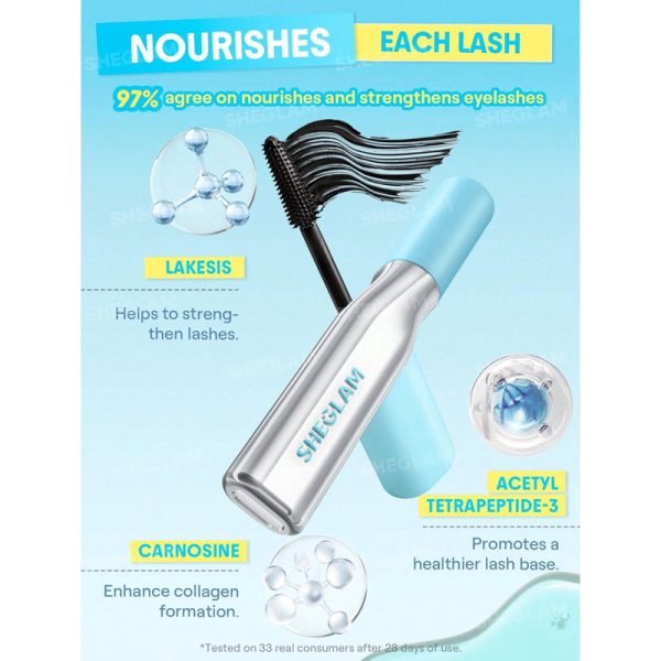 ریمل حجم‌ دهنده و بلند کننده مژه‌ Lashlighter Infinite Tubing رنگ مشکی شیگلم Sheglam - Image 5
