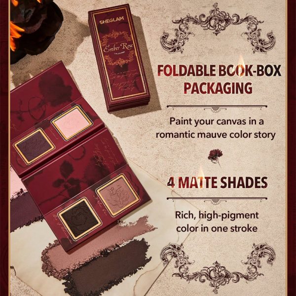 پالت سایه شیگلم SHEGLAM مدل Ember Rose Burning Devotion Color - Image 5