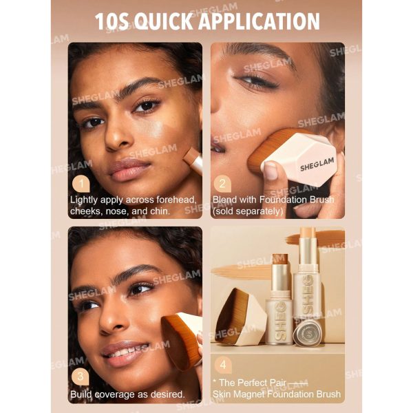 کرم پودر استیکی شیگلم مدل Skin Magnet High Coverage Foundation - Image 6