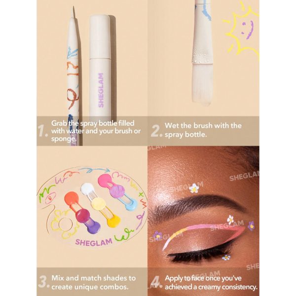 پالت سایه آبرنگی شیگلم SHEGLAM مدل Merry-Go-Round Water-Activated - Image 4