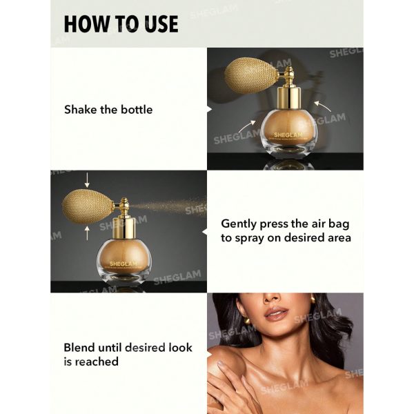 اسپری شاین طلایی شیگلم SHEGLAM مدل Gold - Image 4