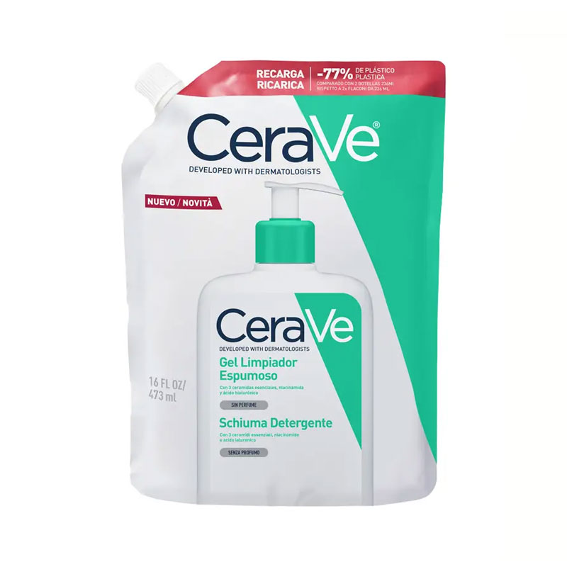 ژل فوم شوینده صورت سراوی CeraVe مدل Gel Limpiadoe Espumoso حجم 473ml