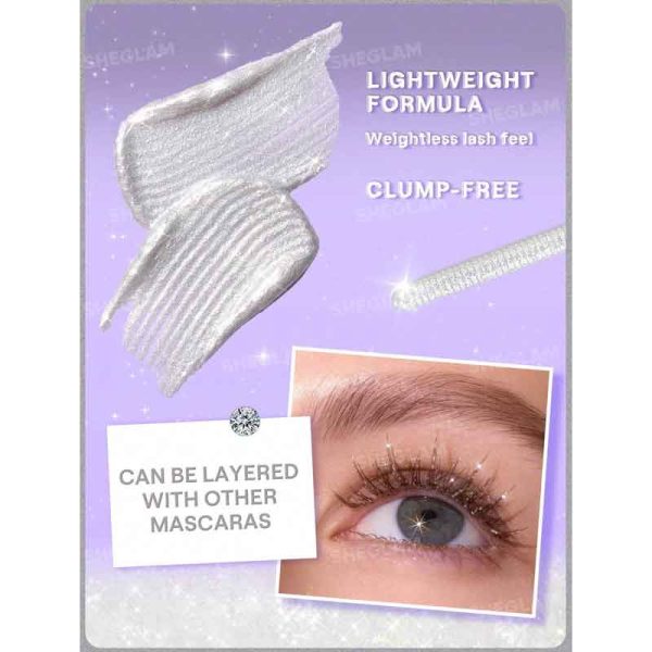 ریمل براق کننده و حجم دهنده شیگلم Sheglam مدل Crystal Gaze Glitter Mascara - Image 4