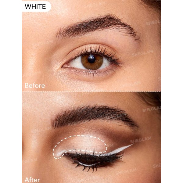 سایه و خط چشم کاسه ای شیگلم مدل Intensify Smudge-Proof رنگ White - Image 3