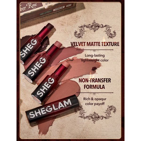 رژلب مات EMBER ROSE شیگلم مدل Dynamatte Boom - Image 4