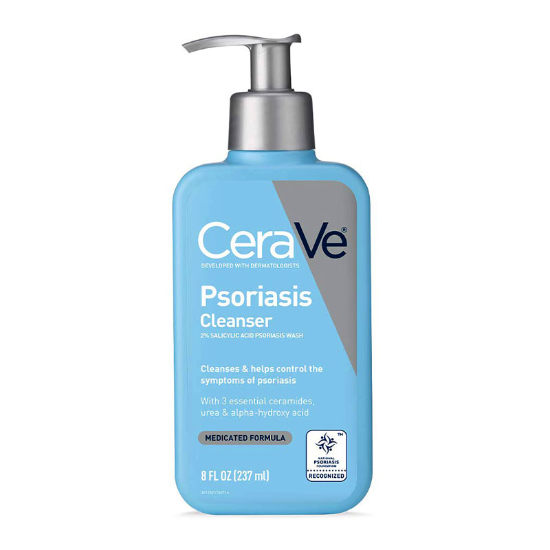 ژل شوینده صورت و بدن درمان کننده پسوریازیس مناسب پوست خشک سراوی SeraVe مدل Psoriasis Cleanser حجم 237ml