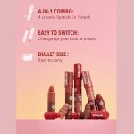 رژلب 4 در 1 مدل مگا شیگلم رنگ Petal Stack - Image 4