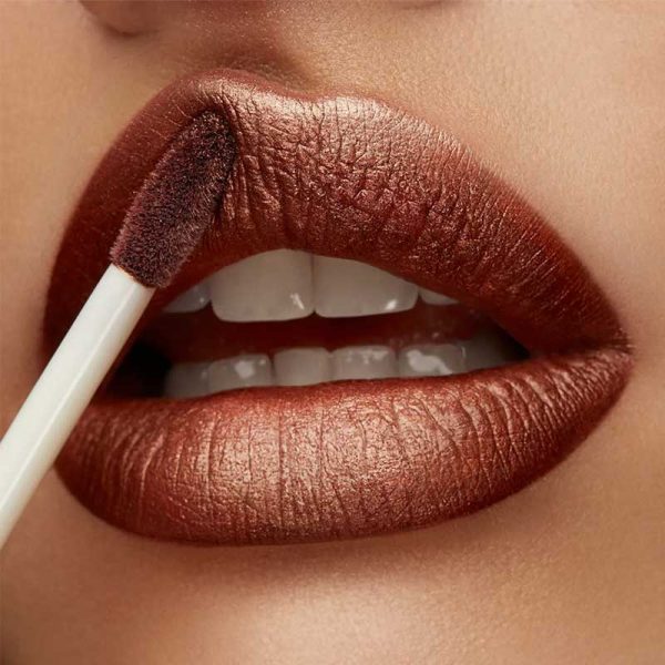 رژ لب متالیک کیکو Kiko MIlano مدل metal liquid lip colour رنگ 04 Bronze - Image 2