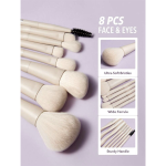 ست براش سه عددی صورت شیگلم به همراه کیف Glam - Image 2