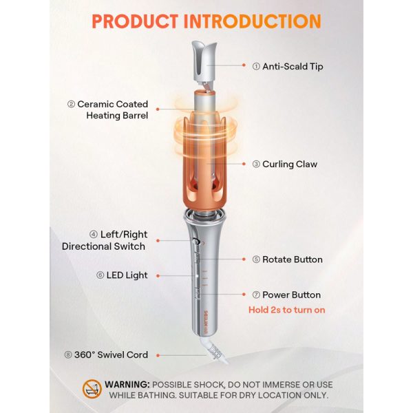 دستگاه فر کننده مو شیگلم Sheglam مدل 32mm - Image 4