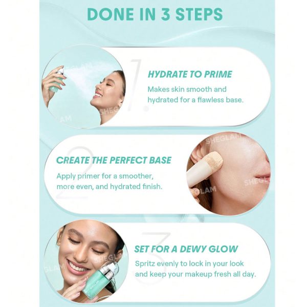 اسپری فیکس و پرایمر شیگلم SHEGLAM مدل Good grip hydrating حجم 55ml - Image 3