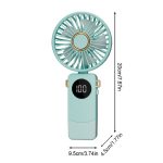پنکه رومیزی شارژی مدل Portable Led Display Fan - Image 4