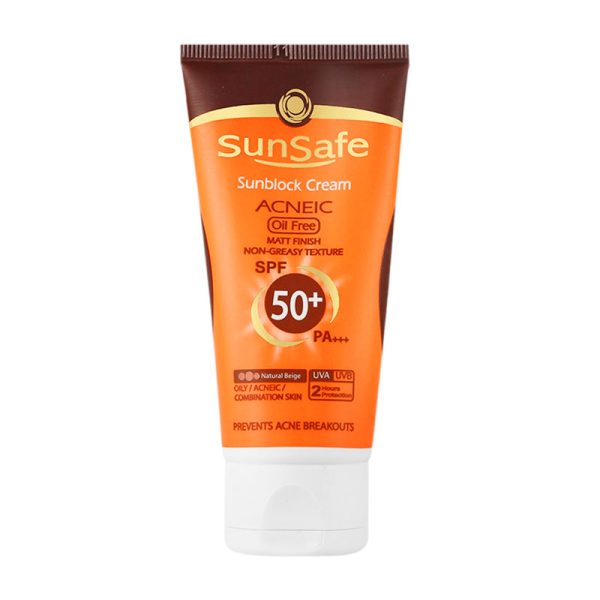 کرم ضد آفتاب Spf50 پلاس فاقد چربی سان سیف Sunsafe حجم 50ml - Image 2