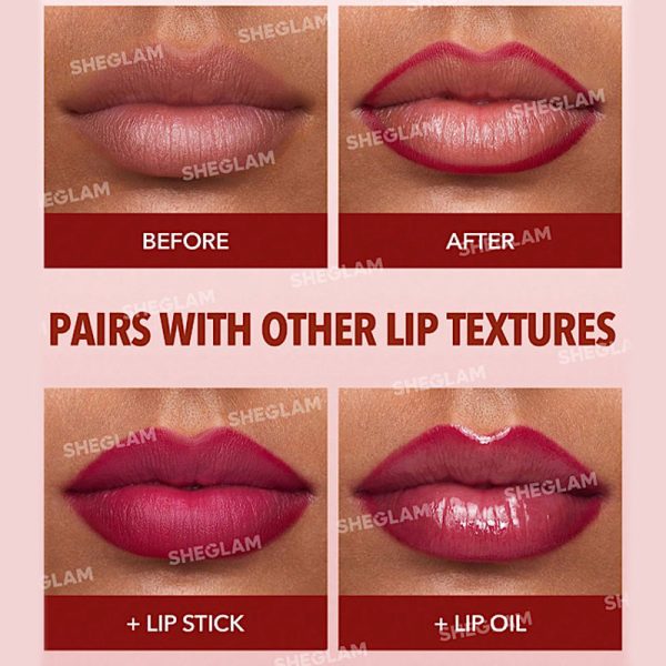 مداد خط لب شیگلم تراش دار مدل لیپ فکتس Lip facts - Image 3