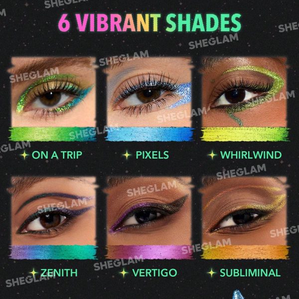 خط چشم ژلی مولتی کروم شیگلم SHEGALM مدل Chroma Zone رنگ on a trip - Image 5