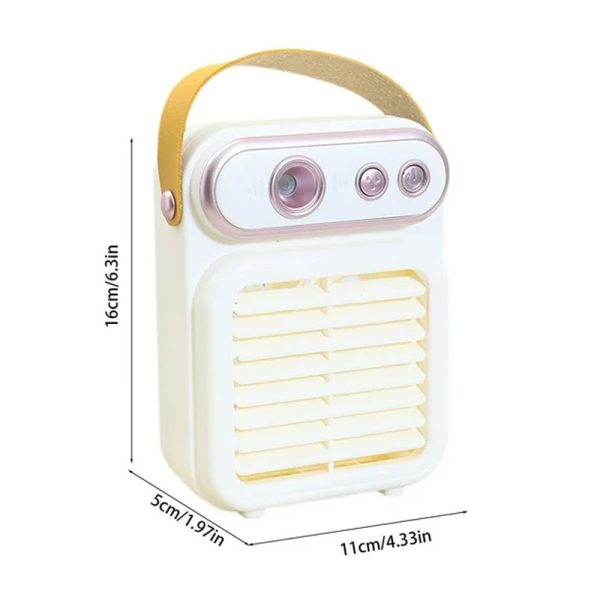 فن خنک‌ کننده قابل حمل با اسپری آب مینی Retro مدل Spray Fan color air - Image 4