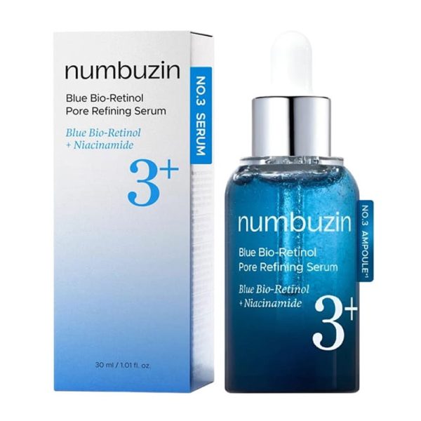سرم رتینول آبی رفع کننده منافذ شماره 3 نامبوزین Numbuzin مدل Blue Bio-Retinol Pore Refining حجم 30ml - Image 4