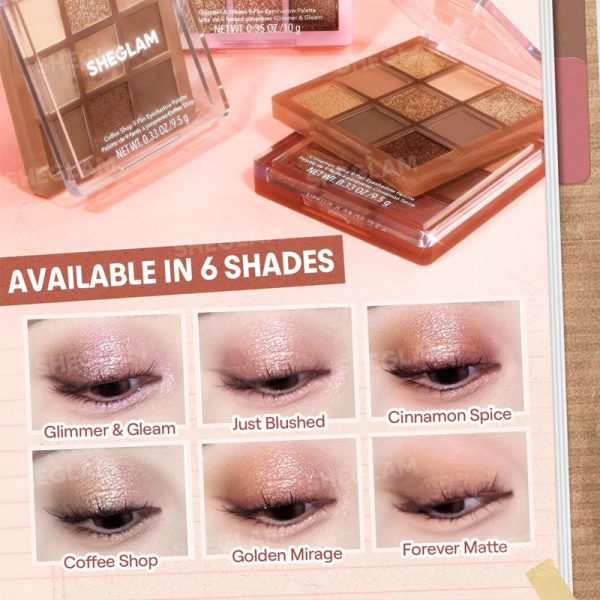 پالت سایه چشم 9 عددی شیگلم Sheglam مدل 9-Pan Eyeshadow Palette - Image 2