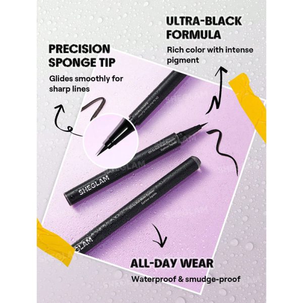 خط چشم مشکی شیگلم SHEGLAM ریچ مدل Oh So Rich Matte Eyeliner - Image 3
