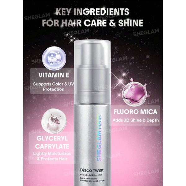 اسپری شاین بدن و مو Disco Twist شیگلم Sheglam - Image 5