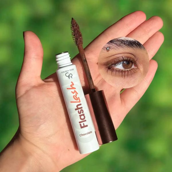ریمل رنگی قهوه ای شکلاتی گلدن رز مدل Flash Lash رنگ Chocolate - Image 2