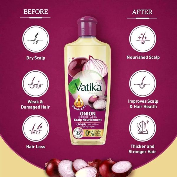 روغن مو پیاز قرمز واتیکا Vatika مدل Ren Onion حجم 200ml - Image 2
