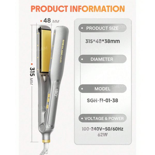 برس حرارتی Sleek Chic Wide Glide Straightener شیگلم Sheglam سایز 1.5/38MM - Image 7
