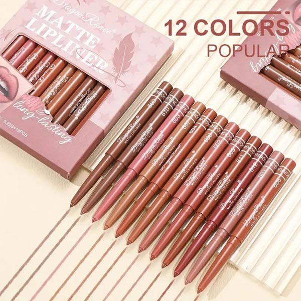 پک خط لب 12 عددی قهوه ای دارگون رانی Dragon Ranee - Image 2