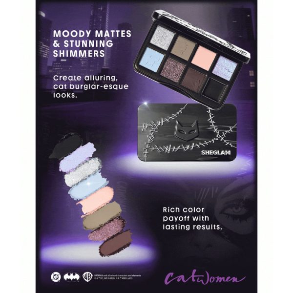 پالت سایه چشم 8 رنگ شیگلم Sheglam کالکشن CatWoman مدل Feline Fatale Palette - Image 5