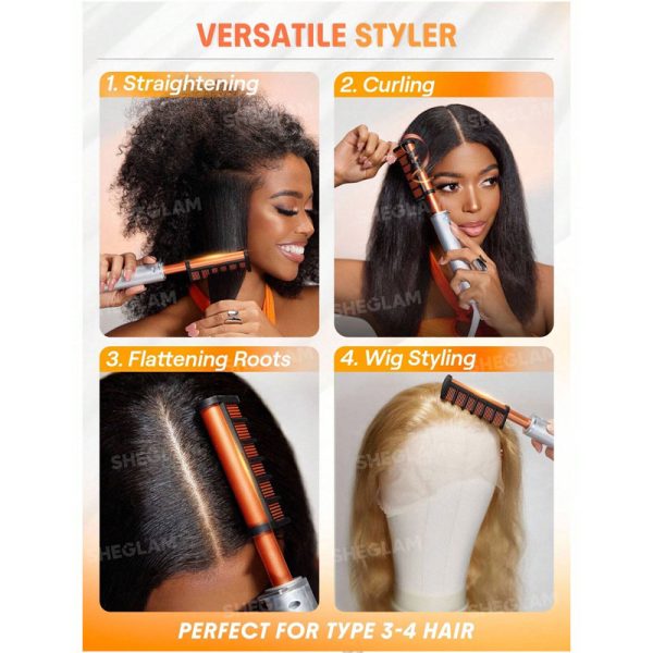 برس حرارتی صاف کننده مو ضد سوختگی Anti-Burn Hot Comb شیگلم Sheglam - Image 3