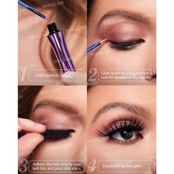 چسب مژه بی رنگ و خط چشمی مدل آل آیز آن یو شیگلم - Image 2