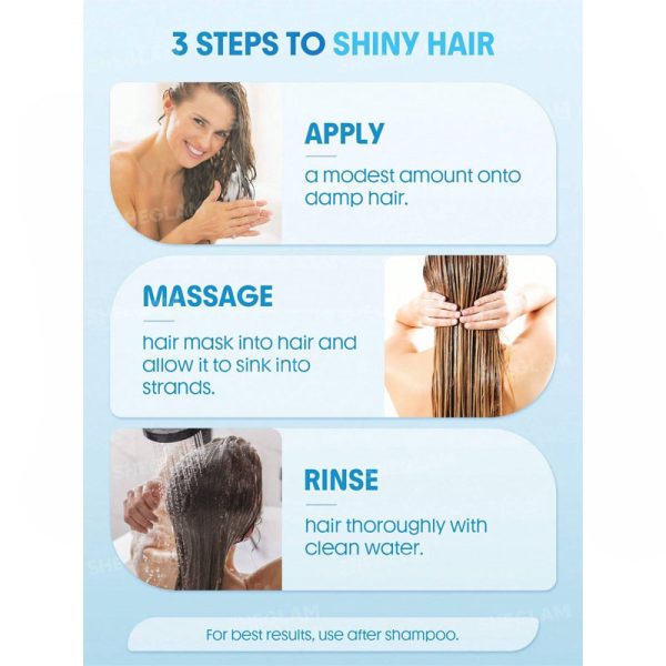 ماسک مو ضد وز Frizz Fighter حاوی روغن کرچک Castor Oil شیگلم SHEGLAM‏ حجم 80g - Image 3