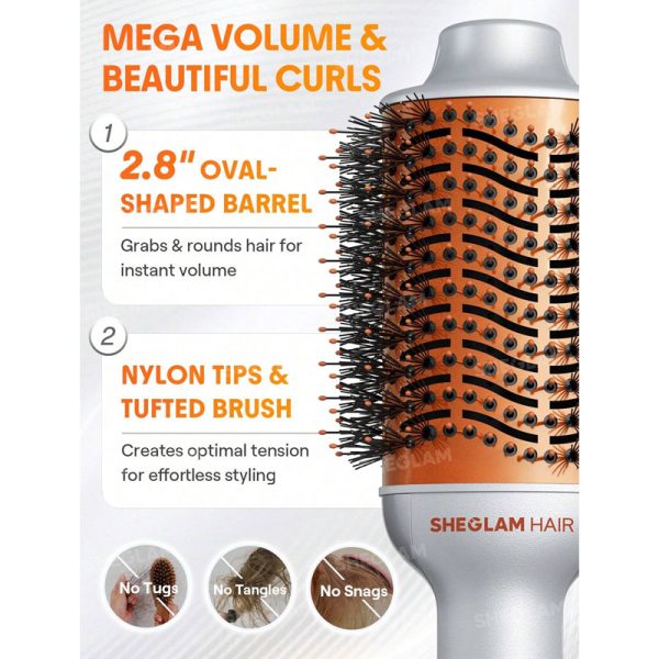 برس حرارتی حجم‌ دهنده مو Blowout Bliss شیگلم Sheglam - Image 4