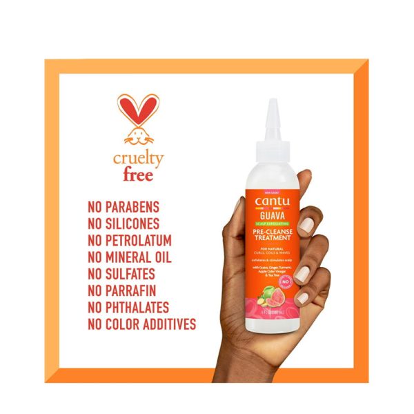 اسکراب لایه بردار و پاکسازی کف سر گوآوا و زنجبیل کانتو Cantu مدل Pre-Cleanse Treatment حجم 180ml - Image 2
