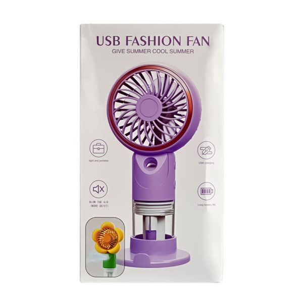 پنکه دستی مه پاش شارژی مدل Usb Fashion Fan - Image 5