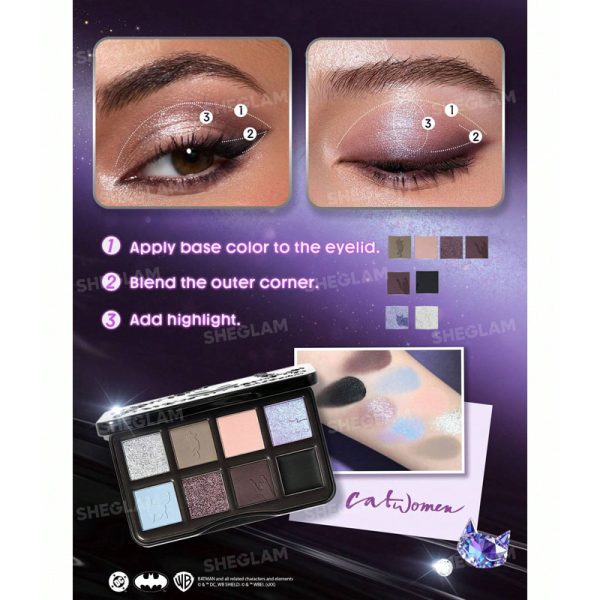 پالت سایه چشم 8 رنگ شیگلم Sheglam کالکشن CatWoman مدل Feline Fatale Palette - Image 4