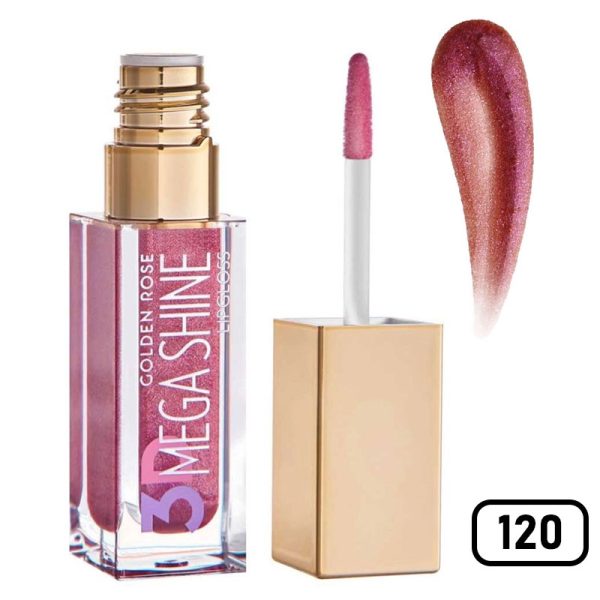 رژلب مایع 3D Mega Shine گلدن رز (gilden rose) - Image 13