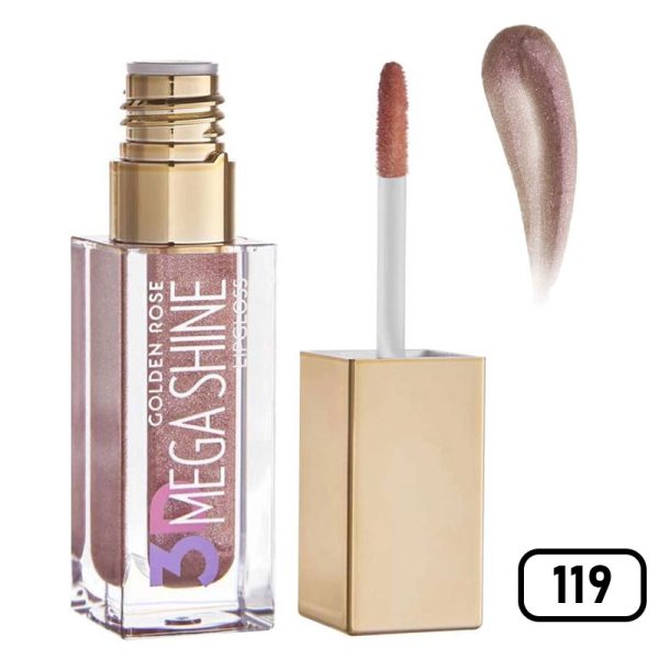 رژلب مایع 3D Mega Shine گلدن رز (gilden rose) - Image 12
