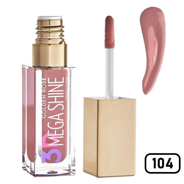 رژلب مایع 3D Mega Shine گلدن رز (gilden rose) - Image 10