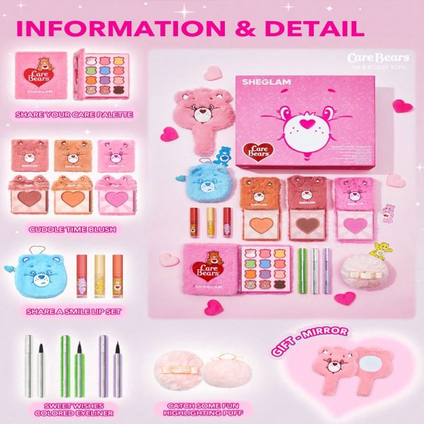پک آرایشی خرس های مهربون شیگلم sheglam care bears - Image 3
