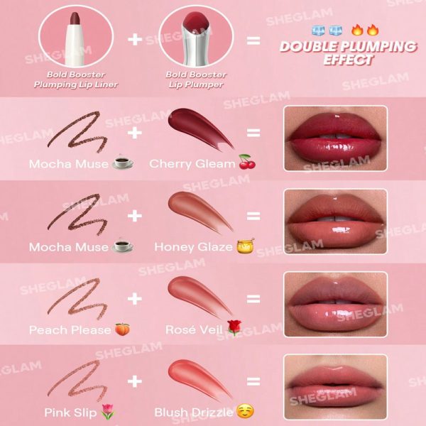 خط لب حجم دهنده پلامپری BOLD BOOSTER شیگلم (SHEGLAM) - Image 3