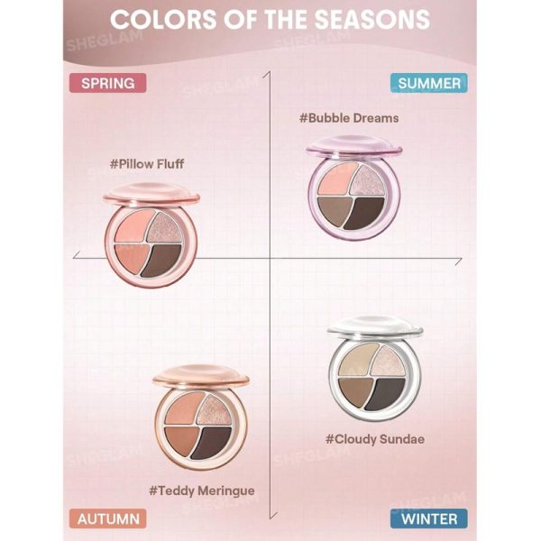 پالت سایه چشم 4 رنگ شیگلم SHEGLAM مدل daydreamer mini palette - Image 3