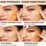 تست کرم پودر و هایلایتر گلو میکسر شیگلم light - Image 3