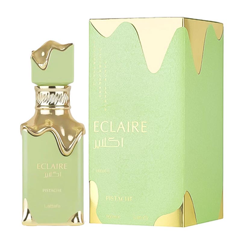 ش1-4-4.jpg ادکلن الکایر لطافه Eclaire Lattafa رایحه پسته خامه ای Pistache حجم 100ml - Image 1