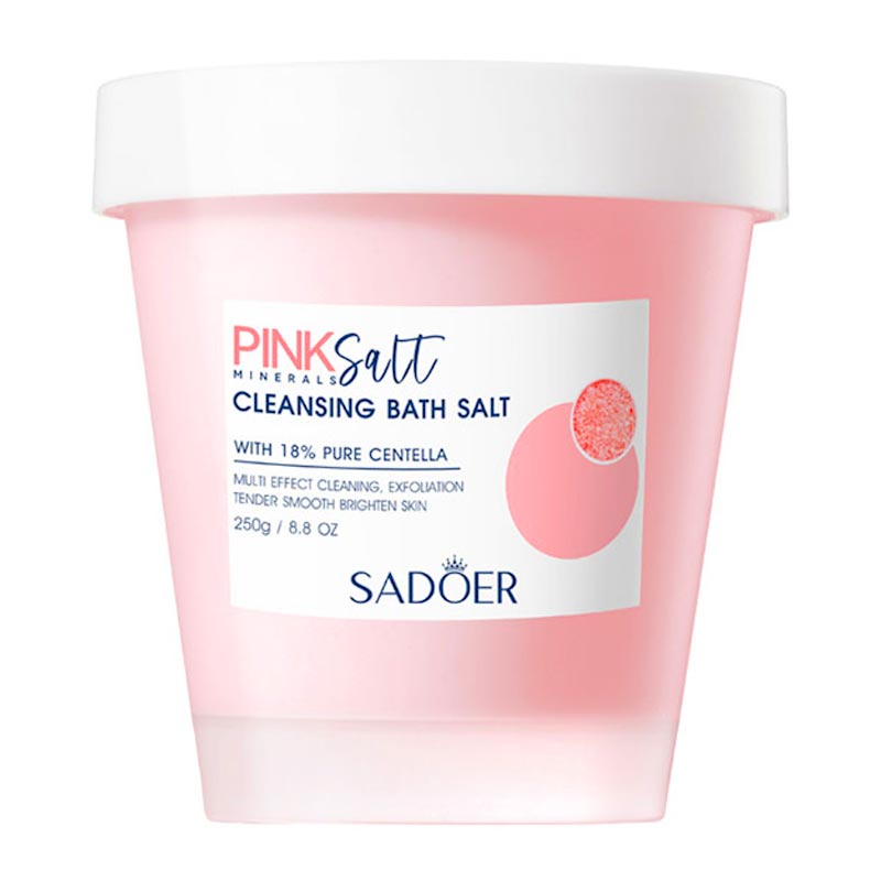 ش3-5-2.jpg اسکراب بدن کاسه ای سادور Sadoer مدل نمک دریا Pink Bath Sea Salt حجم 220g - Image 1