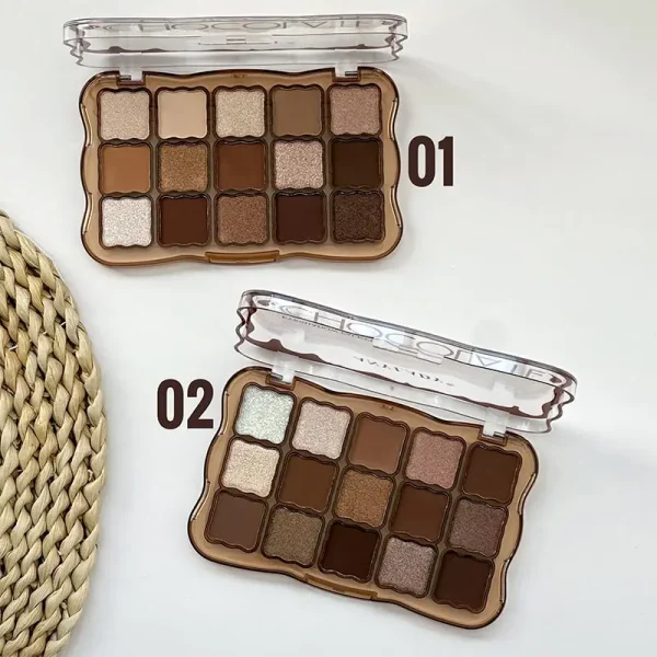 پالت سایه چشم شکلاتی 15 رنگ آنا لیدی Anylady - Image 2