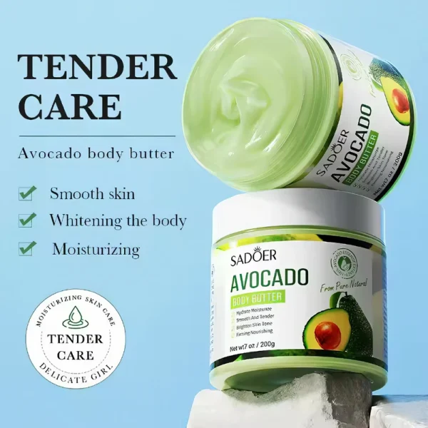 کره بدن آبرسان و نرم کننده سادور آووکادو 200 گرم - Image 3